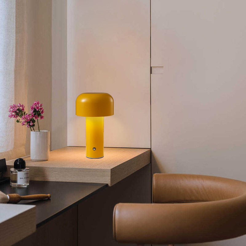 Creative Mushroom Table USB Charging Touch Decorative Table Lamp Bar Qingba Cafe Decorative Table Lamp Metal Night