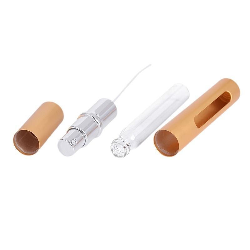 Factory direct spot 5ml slender window perfume bottle disinfectant alcohol bottled aluminum perfume spray bottle