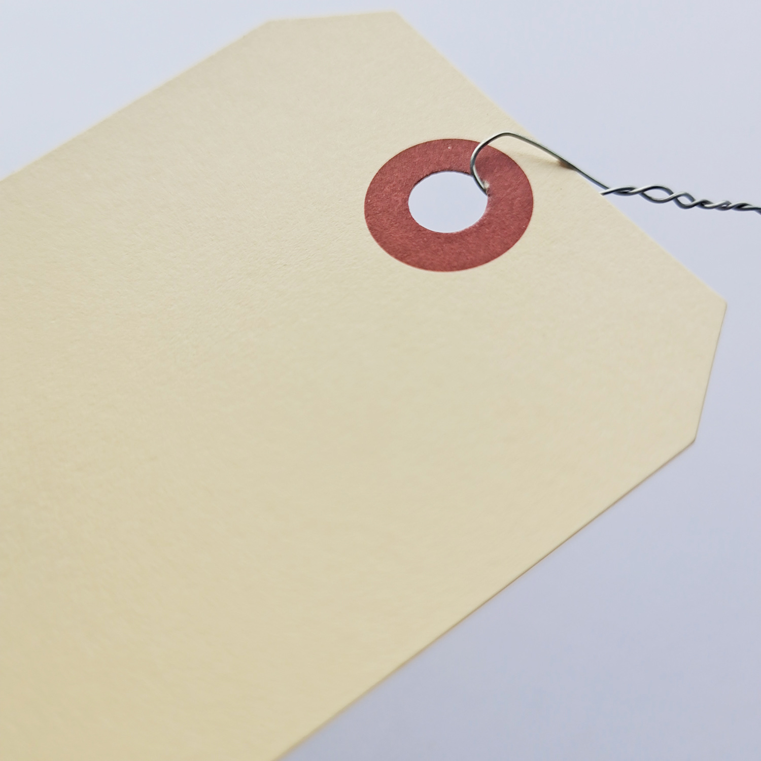 Factory Direct sales Manila tag environmental protection paper hanging card printing reinforcement ring with iron wire price label can add LOGO