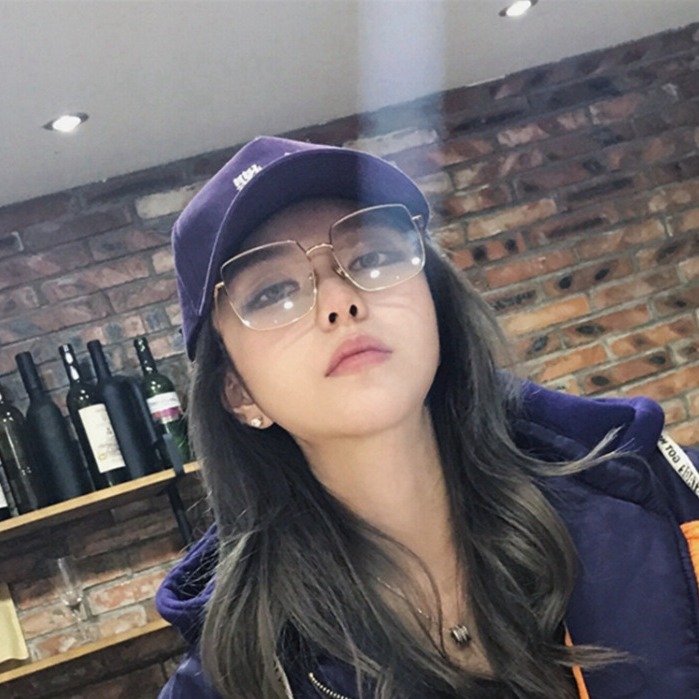 Zhou Yangqing Same Style Glasses Women's Internet-famous Star Style Square Flat Glasses Frame Men's Eyes Korean Style Fashionable Vintage