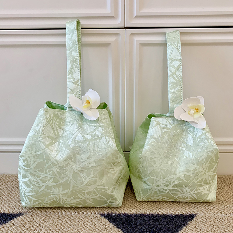Flower blooming rich series French Chinese style gift bag butterfly orchid peony bamboo national fashion gift bag