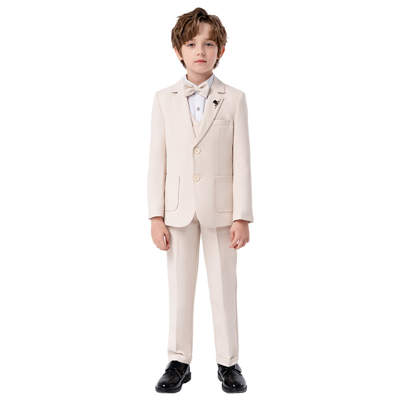 Children's suit dress Autumn New British gentleman solid color small suit boy piano host chorus costume