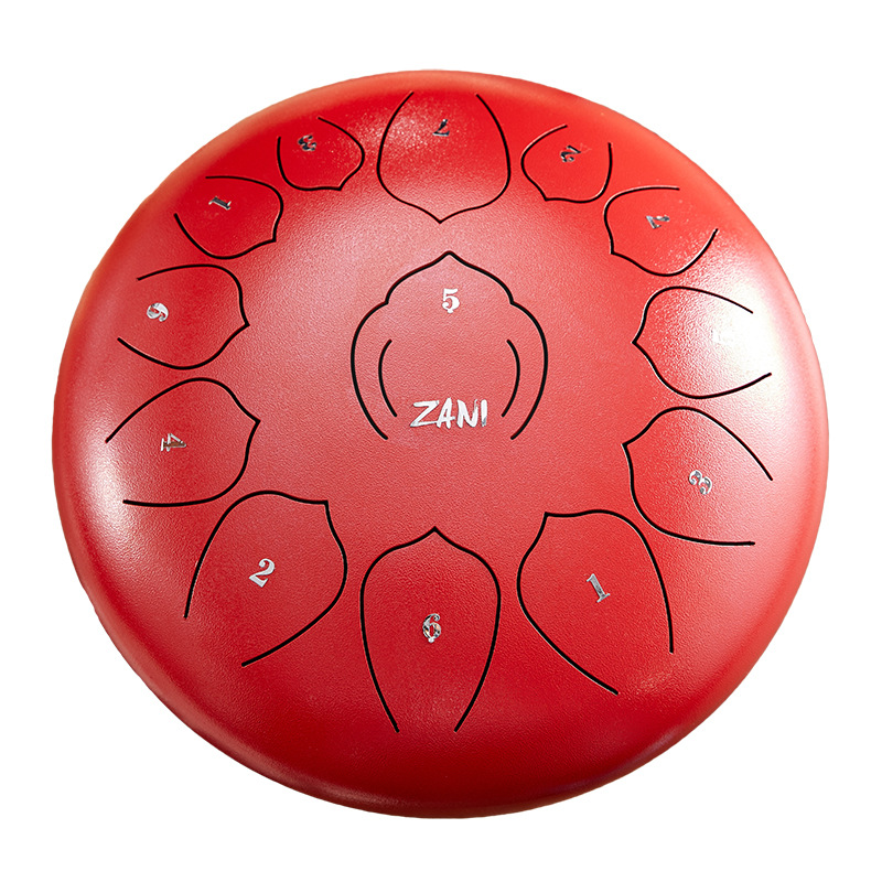 zani Ethereal Drum 12 Inch Worry-Free Drum 13 Tone Steel Tongue Drum 6 Inch 8 Tone Ethereal Drum Children's Hand Disc Drum Percussion