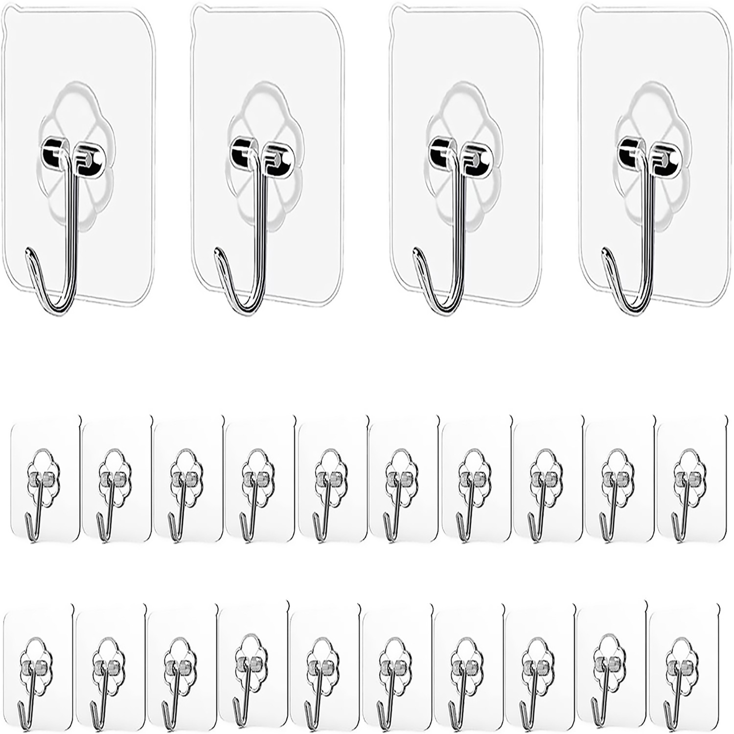 Factory transparent hook seamless hook magic adhesive nail-free Bathroom Kitchen strong hook stall selling hook