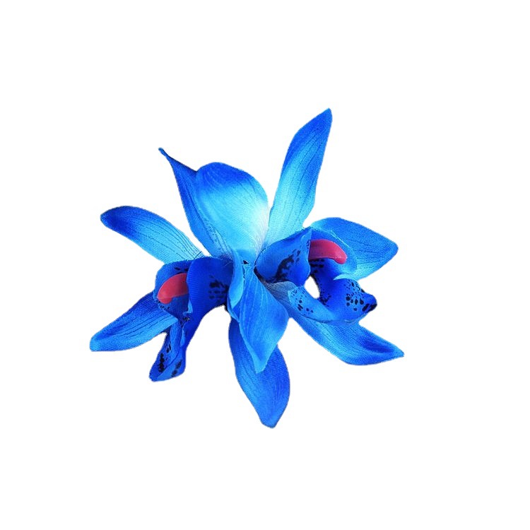 Ny Dobbelt Simulering Cymbidium Blomsterkantklemme Forårsferie Hårtilbehør Boheme Strand Hårklemme_voghion.com