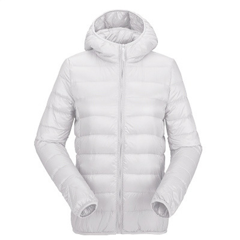Cross-border European size winter women's cotton clothes simple hooded short lightweight zipper cotton-padded jacket European and American foreign trade
