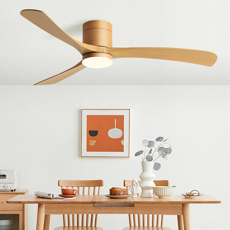 56 inch large wind Nordic ceiling fan lamp dining room living room home American retro low floor ceiling fan chandelier
