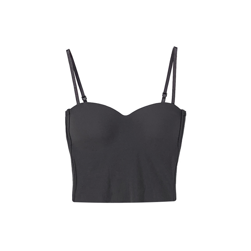 Ice Silk Hot Girl Short Sports Camisole Women's Inner Design Sense Niche Outer Wear Base Beautiful Back Slim Top