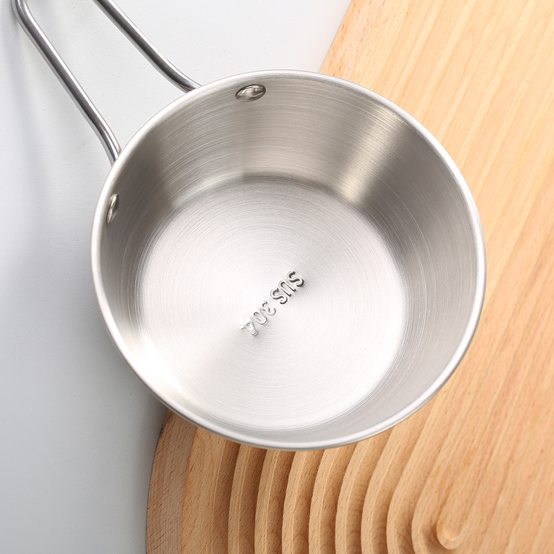 Korean rice wine bowl 304 stainless steel rice bowl household dipping bowl handle bowl cooking bowl Golden barbecue seasoning Bowl