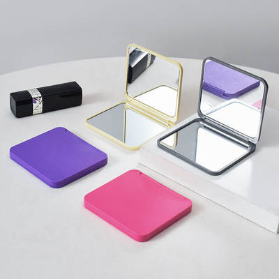 Small Mirror Carry-on Mini Makeup Mirror Double-sided Portable Student Dormitory Handheld Folding Mirror Household Female