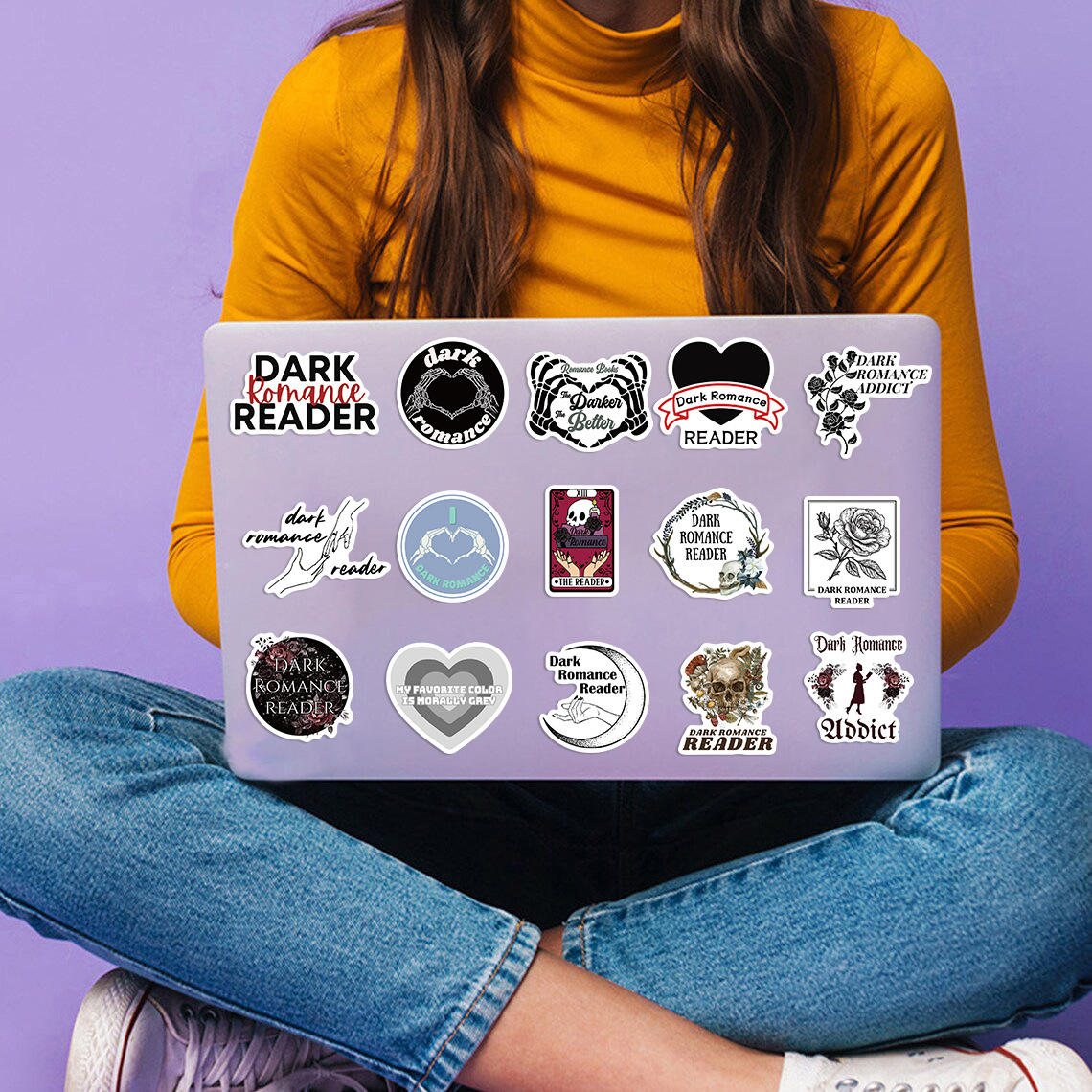 50 pieces of dark romantic readers graffiti stickers guitar notebook luggage DIY waterproof stickers cross-border
