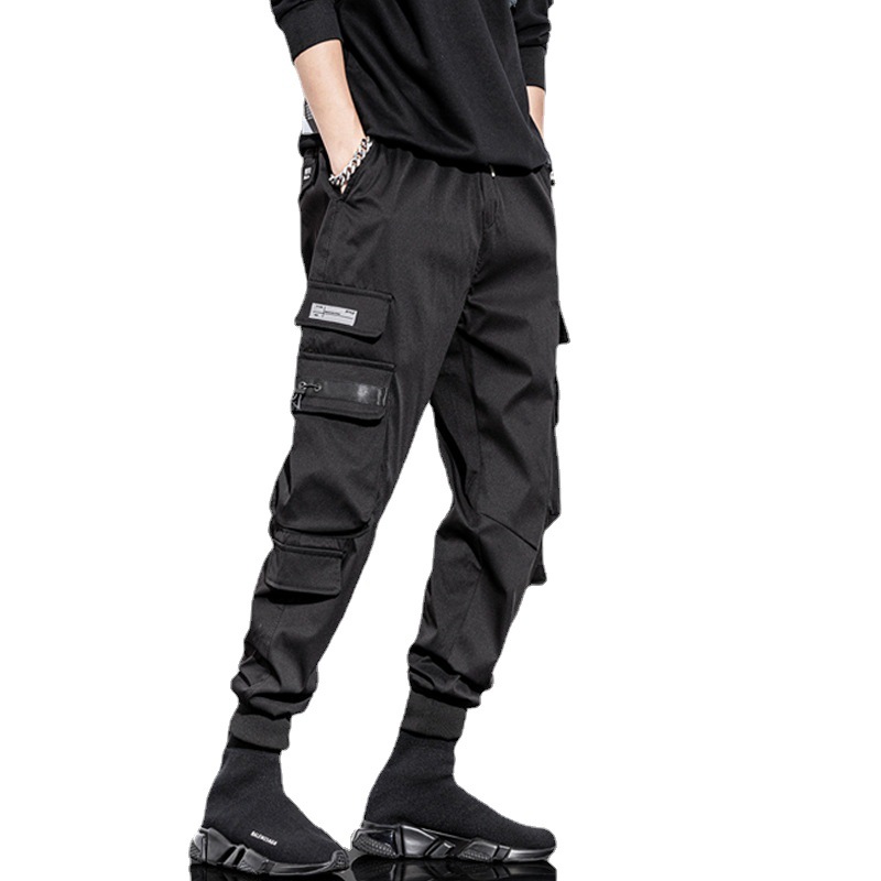 Cross-border a generation of autumn and winter overalls pants men's Tide brand Ruffian handsome bundle feet ins Hong Kong wind loose function multi-pocket