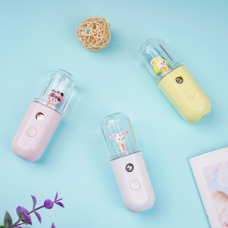 At the end of the year, the clearance cartoon cute pet spray hydrating instrument handheld charging facial face humidification beauty cold spray steaming instrument