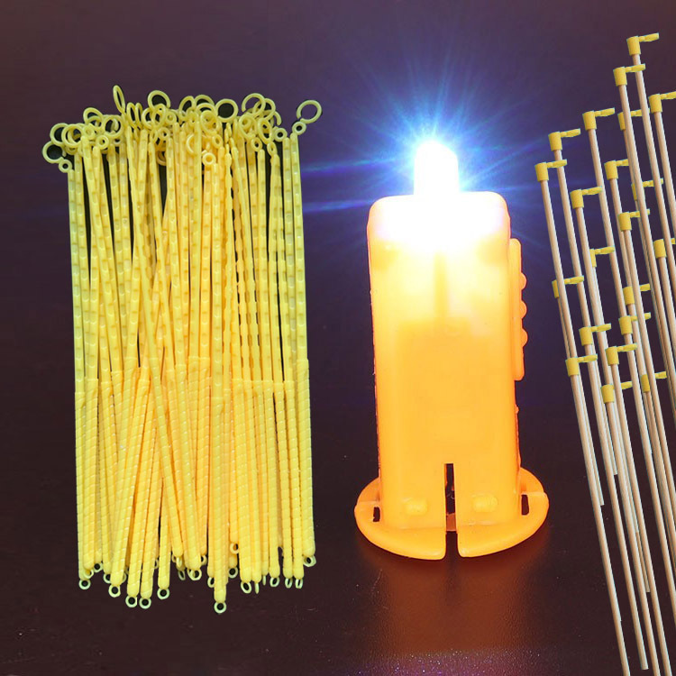 Factory direct Mid-Autumn Festival paper lantern wick LED electronic lamp beads colorful yellow light portable lantern accessories