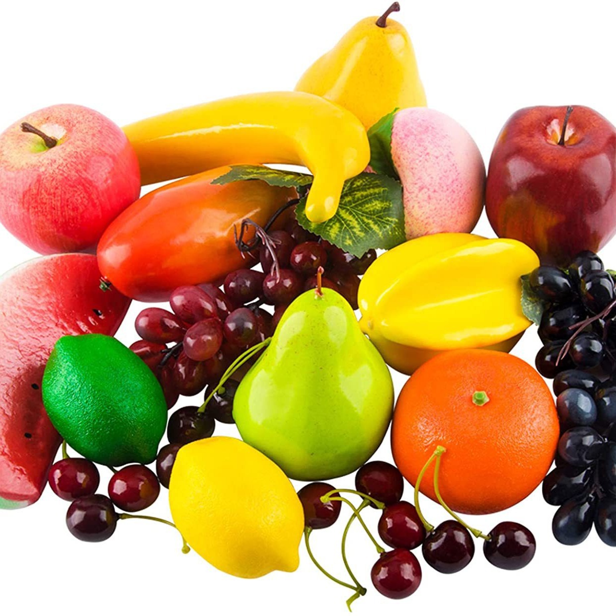 Simulation fruit persimmon apple orange fake banana lemon pomegranate orange decoration photo props early education toys