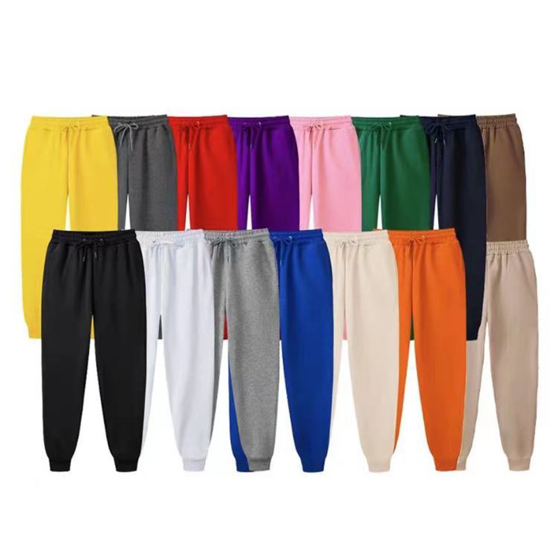 Cross-border Hot Selling Men's and Women's Casual Trousers Loose Fashionable Street Pants Sling Rope-Drawstring Jogging Fitness Pants Sports Pants in stock