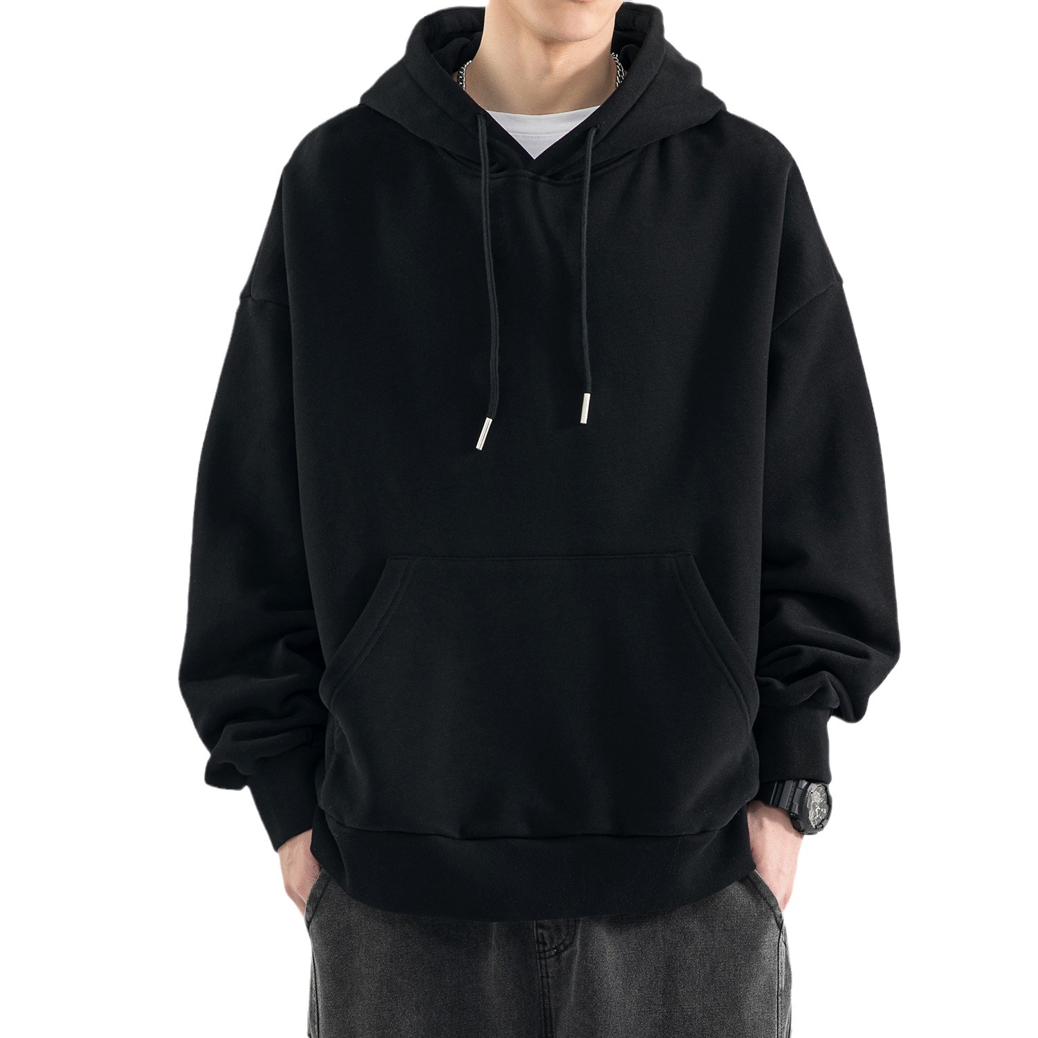 Hooded sweater men's 2023 new spring and autumn top Japanese fashion brand boys loose hoodie coat wholesale