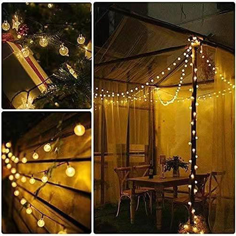 Cross-border special solar light string Christmas day light LED light Bubble Ball outdoor camping decorative light