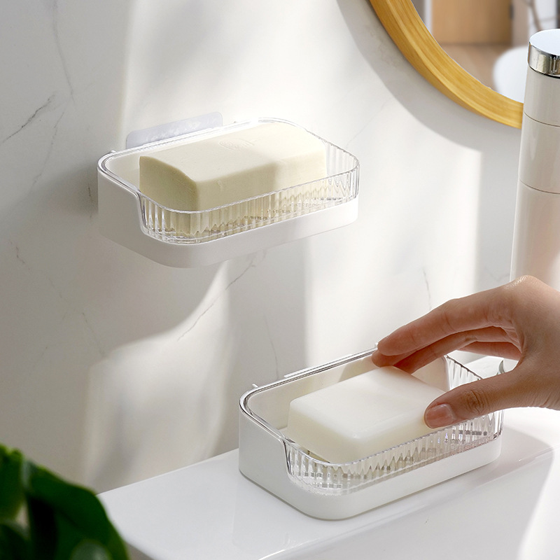 New Products Soap Box No Punch Soap Box Toilet Drain Soap Soap Rack Bathroom Sucker Wall-Mounted Storage Rack