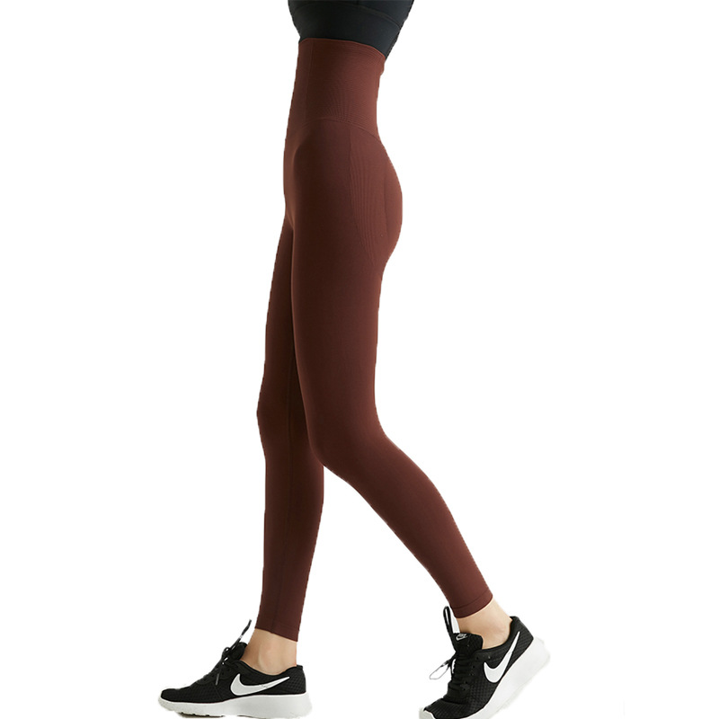 Fitness Base Plus High Waist Belly Tinting Hip Yoga Pants Slimming Stretch Tight Running Quick-drying Sports Pants Autumn and Winter