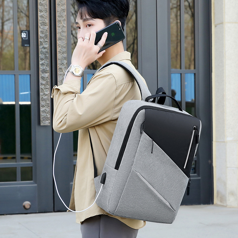 Cross-border new boys fashion backpack leisure travel backpack business waterproof computer bag printable logo wholesale