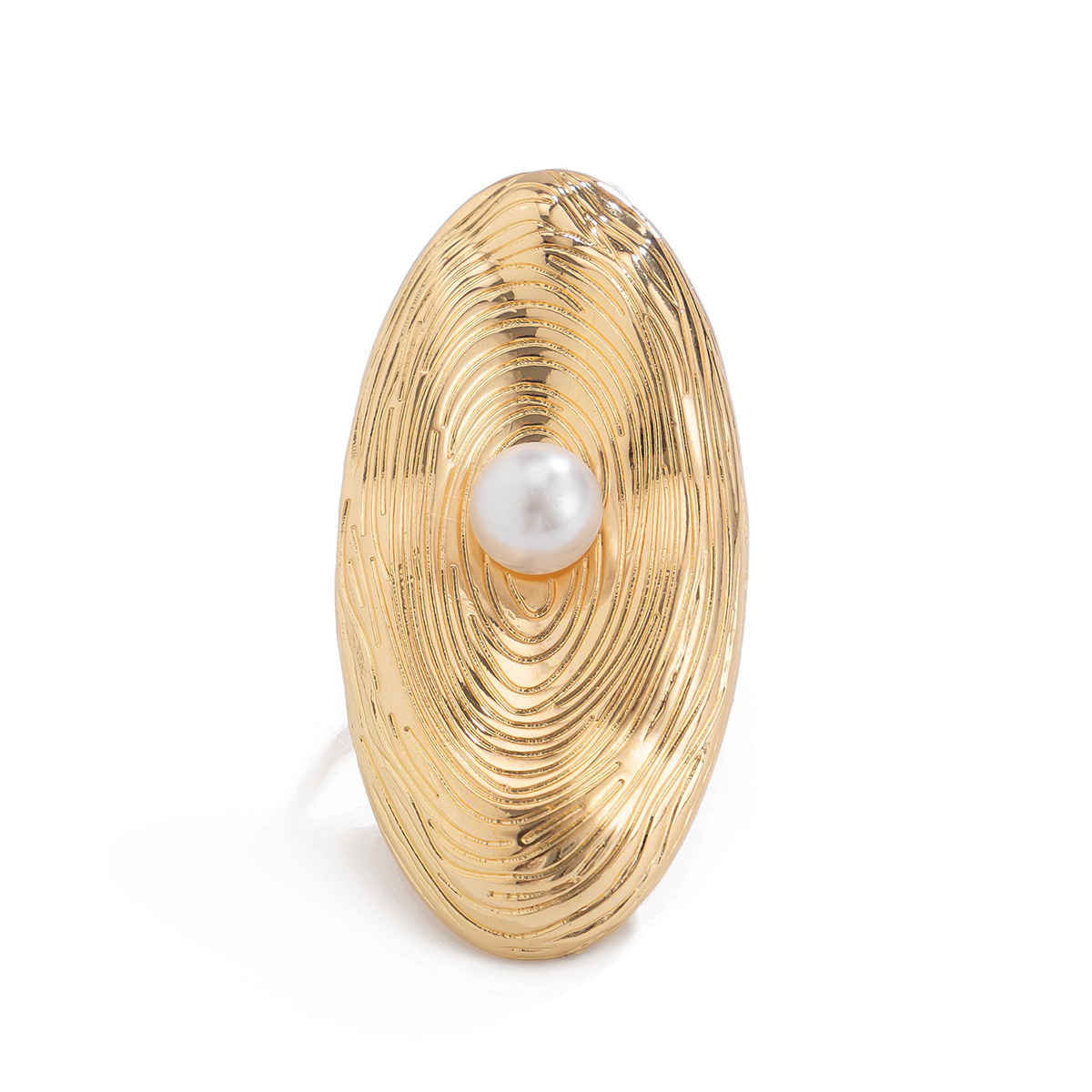 Europa e Stati Uniti transfrontaliero ins esagerato metallo vento piega perla anello personalità dolce fresco linea anello aperto anello_voghion.com