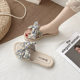 Slippers Women's Summer Outer Wear 2024 New All-Match Fairy Style Sweet Bow Flat Seaside Beach Sandals