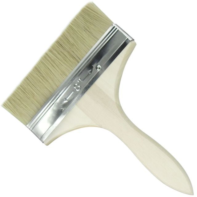 Factory wholesale brush glue brush lint-free 1234568 inch barbecue wooden handle bristle industrial paint brush