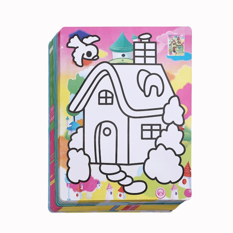 Children's Sand Painting Set Handmade DIY Scraping Painting Material Toy Creative Painting Colored Sand Student Gift