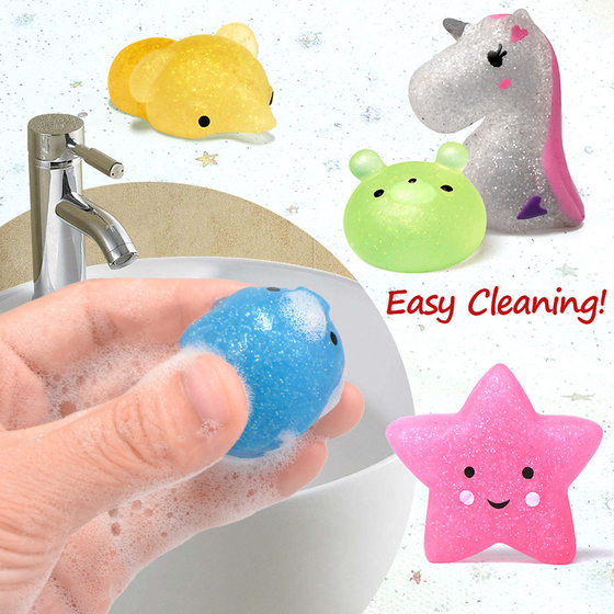 Cross-border selling glitter powder dumplings kneading music vent decompression children's toys decompression gadgets wholesale supply