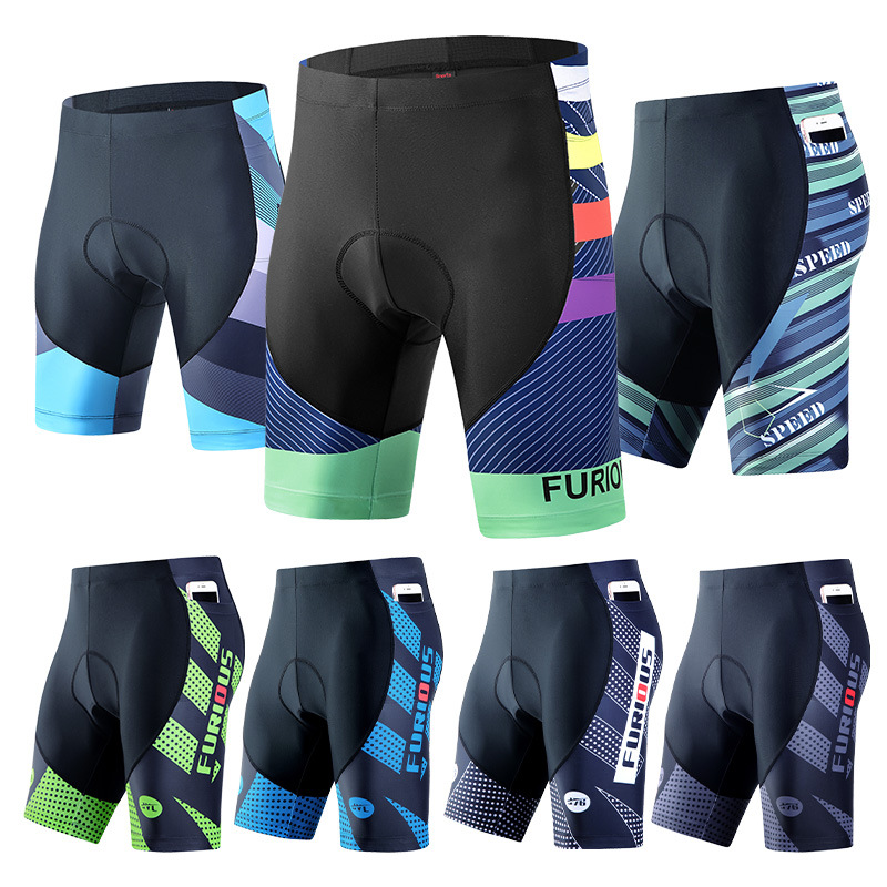 Cross-border Cycling Shorts Men's Summer Thickened Silicone Cushion Cycling Pants Large Size Cycling Pants Men's Cycling Pants