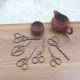 Crane scissors stainless steel gold-plated crane-shaped scissors retro cross-stitch thread scissors tea ceremony tea bag small scissors set