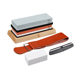 Kitchen outdoor household sharpening stone wholesale double-sided oilstone sharpener suit White corundum fine grinding stone with base