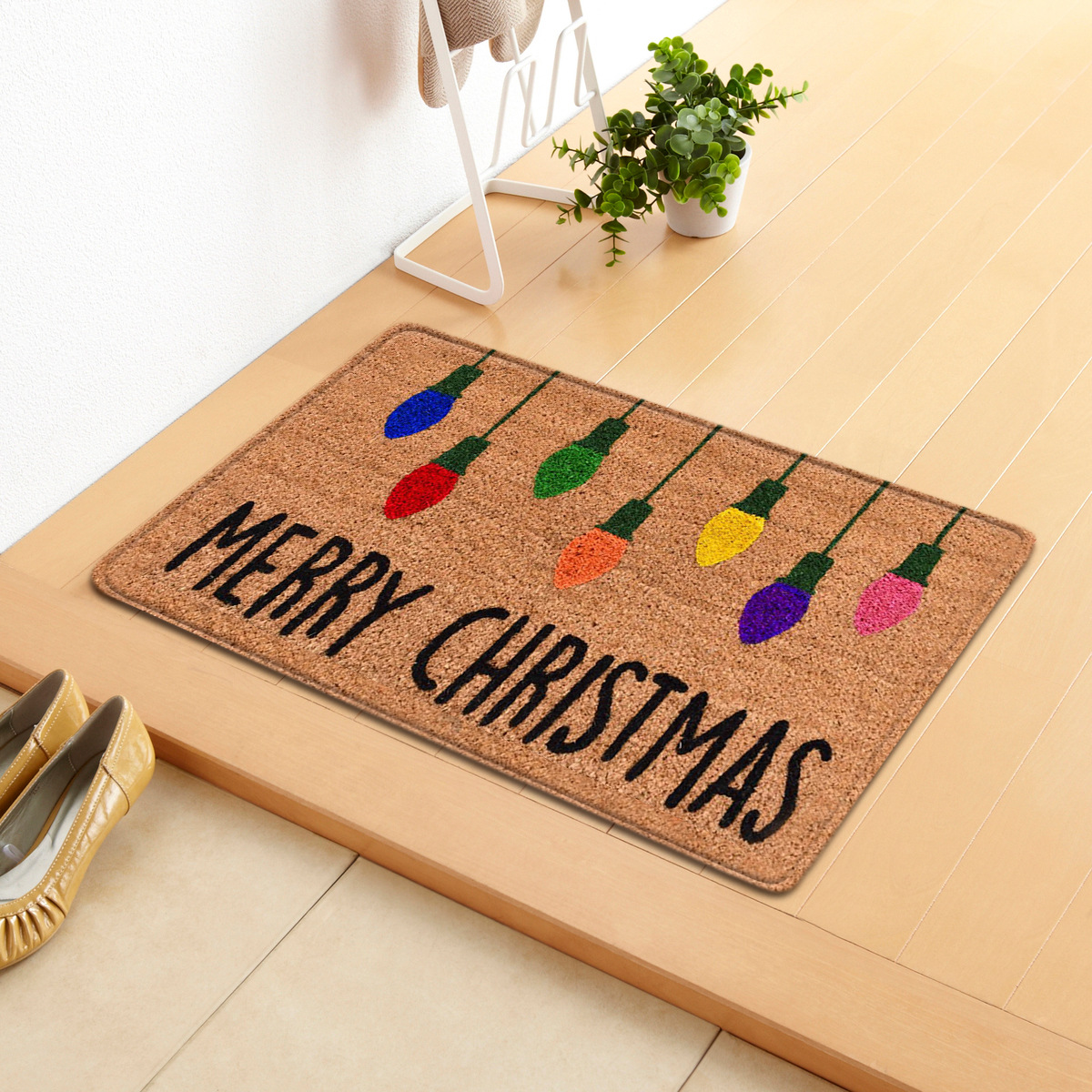 Cross-border Cute Christmas Letters Home Door Mat Absorbent Mat Living Room Kitchen Floor Mat Bedroom Carpet Hair