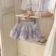 Girls' Summer suit 2024 New Korean-style Floral Short-sleeved Baby Girl's All-match Lantern Dress Two-piece Fashionable Set