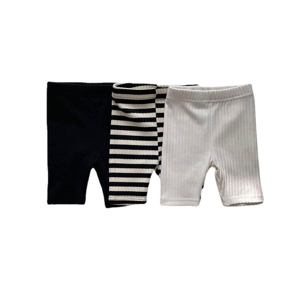 Girls' Middle Pants 2023 Spring New Korean Organic Cotton Outer Wear Pants Riding Pants Children's High Stretch Pants