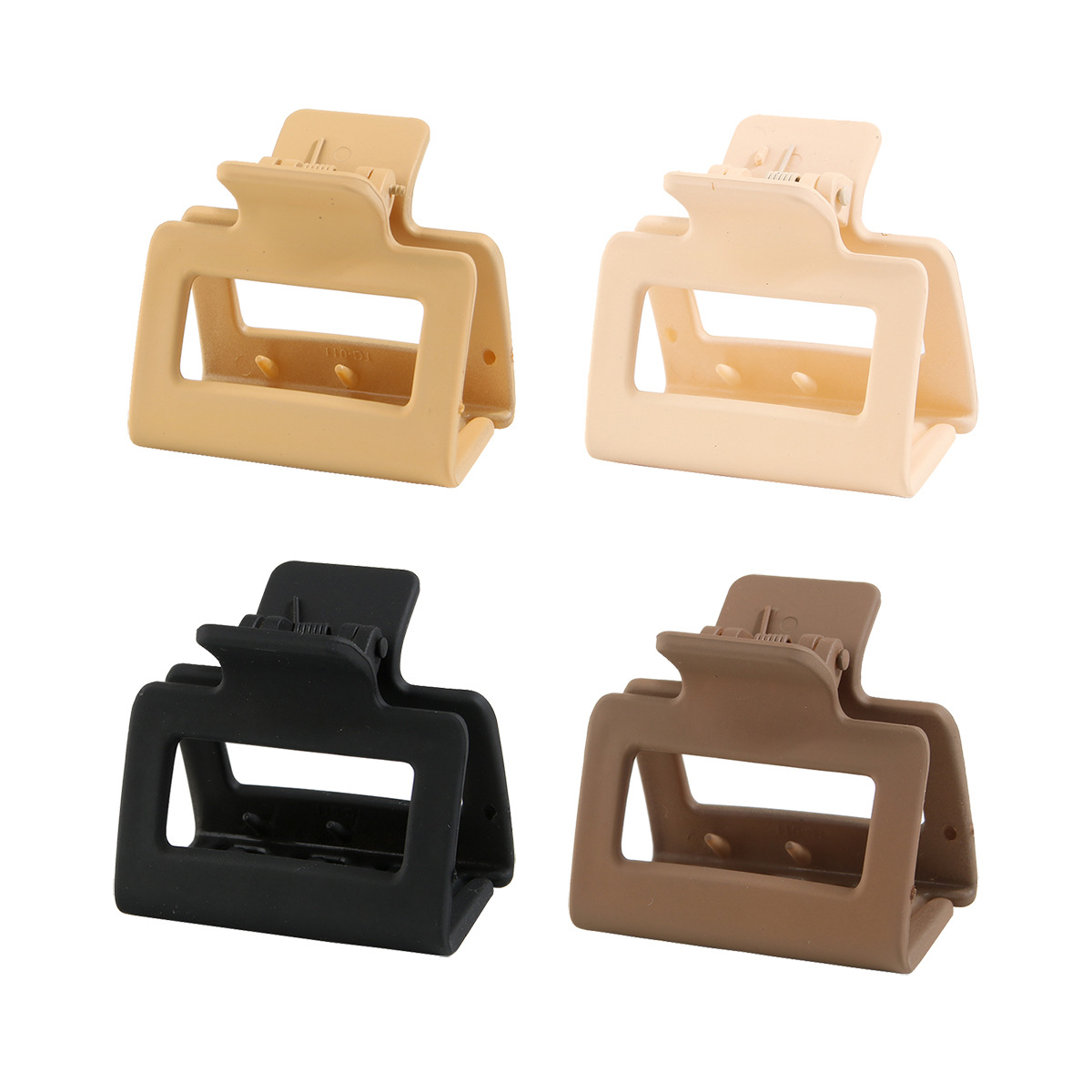 Guanyang PS material 5cm square matte grip clip cross-border explosion hair claw clip with combination set_voghion.com