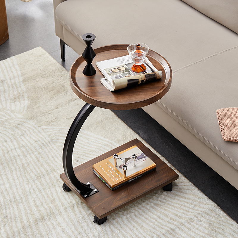 小さいお茶のソファーの辺のいくつかの客間の家庭用の小さい円卓の寝室のベッドの棚の物の棚のシンプルな現代のベランダの小さいテーブル|undefined