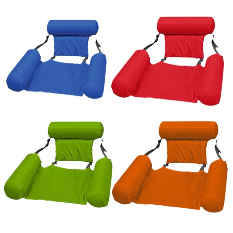 Water inflatable recliner with three airbags foldable and convenient colorful floating row water amusement recliner floating bed sofa hammock