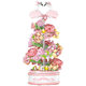 Lele Brothers 9024 Light Swan Spinning Flower Music Box Small Particle Assembled Toy Waterfall Flower Building Blocks Ornaments