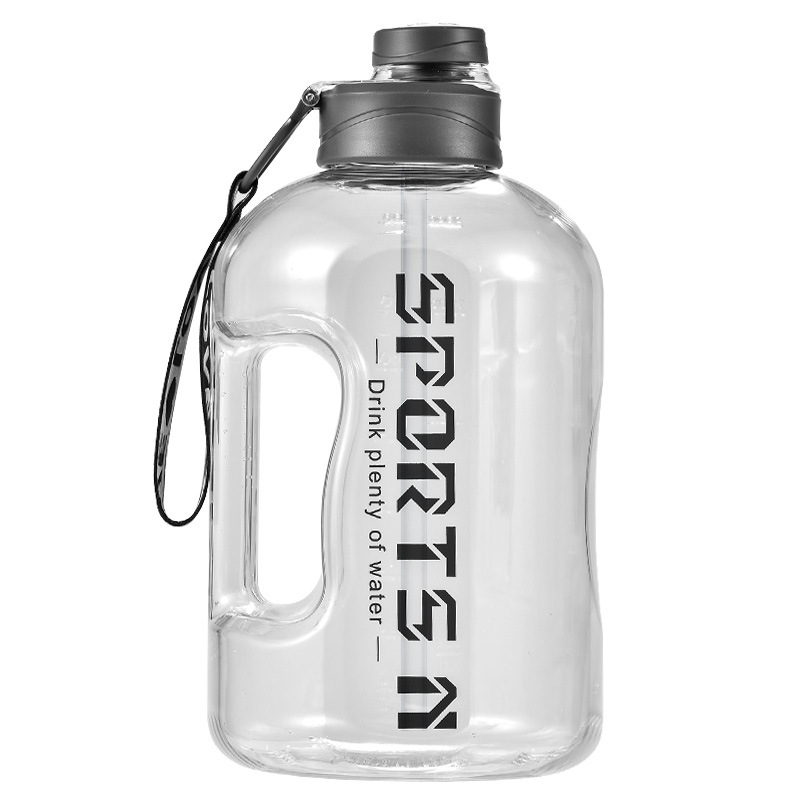 Haodi Large Capacity Internet Celebrity Straw Big Belly Cup Sports Kettle Haoton Bucket Student Portable Plastic Space Cup