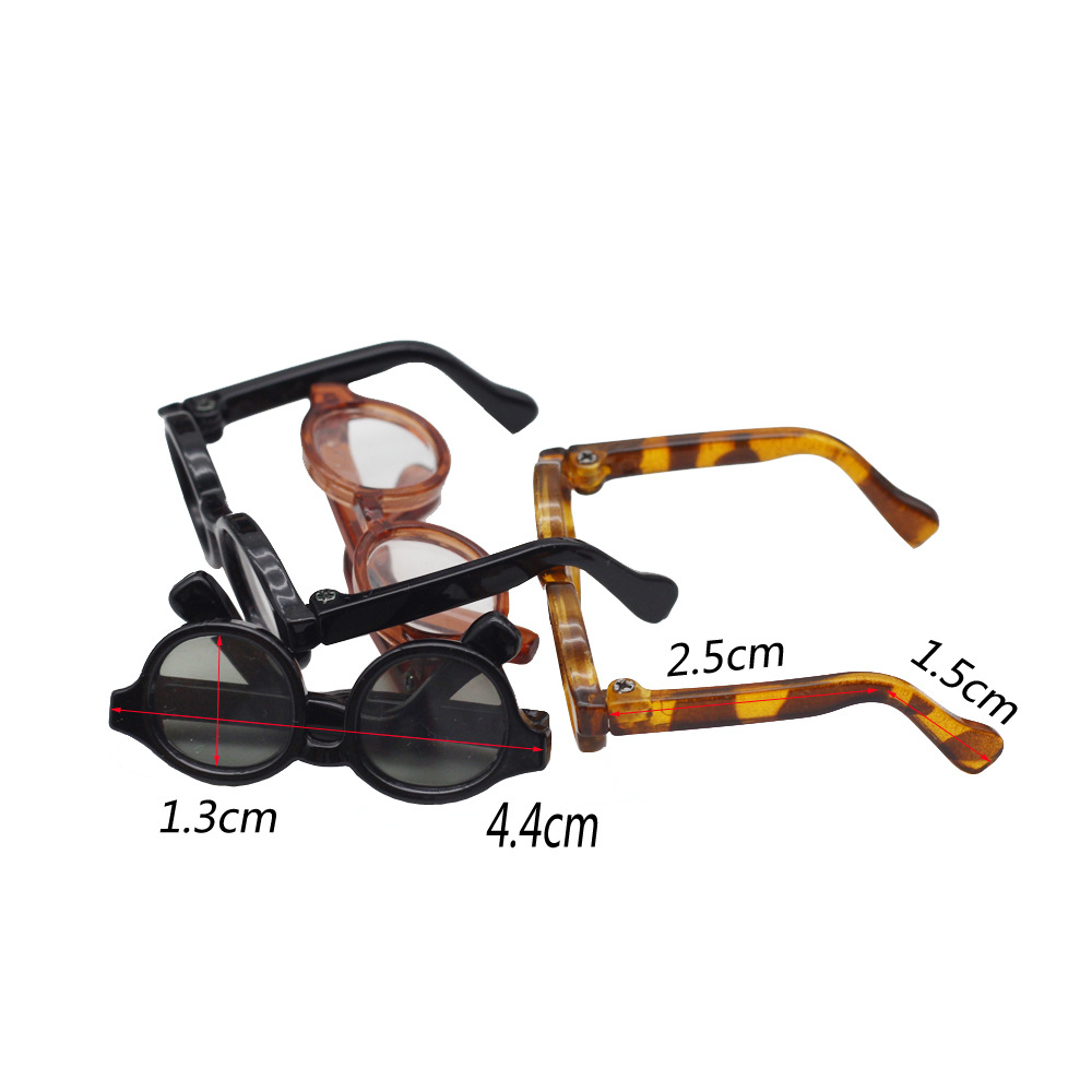 4.5cm glasses 6 points bjd toy doll plastic glasses 6 points/8 points/12 points bjd doll accessories glasses