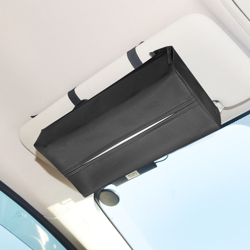 Artificial leather car sun visor tissue box car sun visor armrest box seat back multi-purpose tissue cover