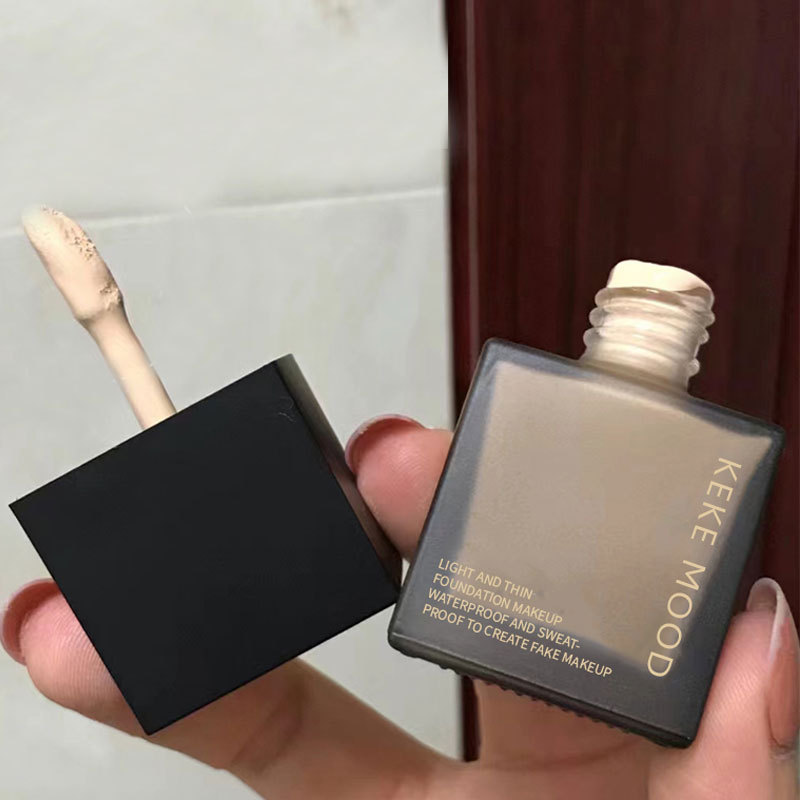 KeKeMood small square bottle Foundation liquid long-lasting concealer no makeup oil control moisturizing brightening student cheap female