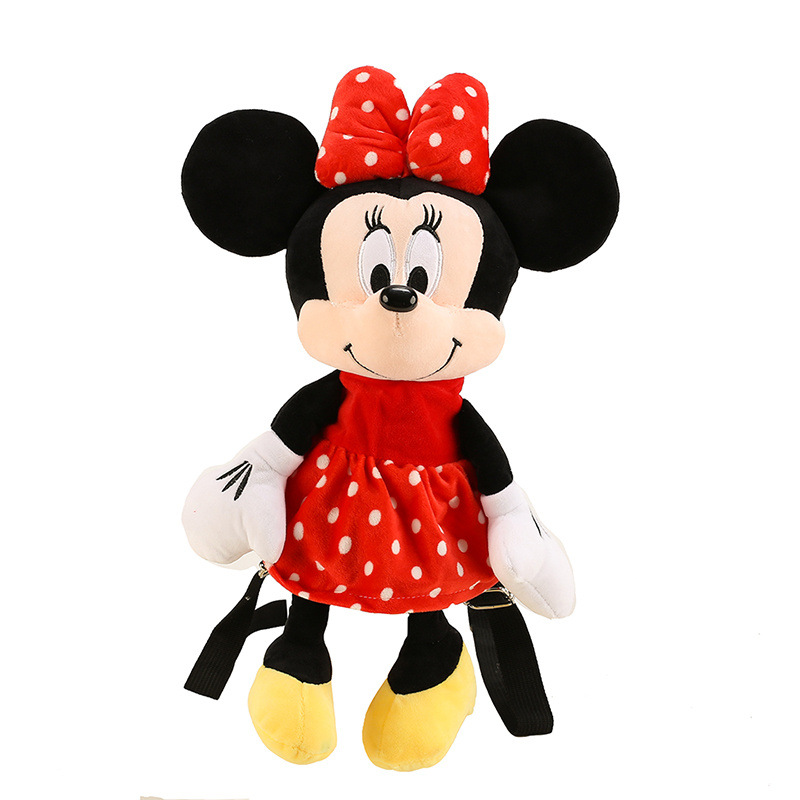 Mickey Minnie Mickey Mouse Plush Toy Backpack Doll Female Children Gift Backpack Fashion Cute Backpack