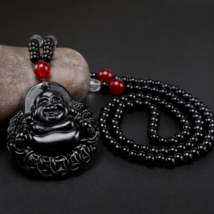 Wholesale Obsidian Dragon Brand Guan Gong Pixiu Necklace Pendant Couple Necklace Jewelry