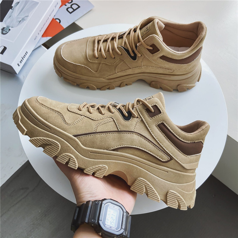 Men's shoes 2024 new spring labor protection construction site work waterproof non-slip wear-resistant sports leisure tooling Martin fashion shoes