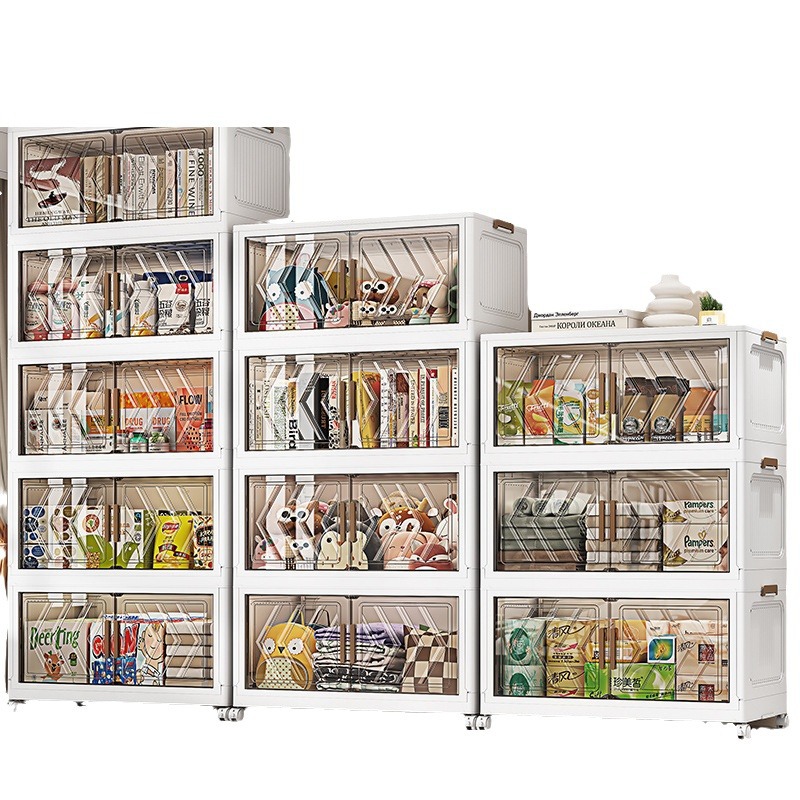 40-80 wide installation-free folding simple storage cabinet toy snack multi-layer storage cabinet plastic storage box