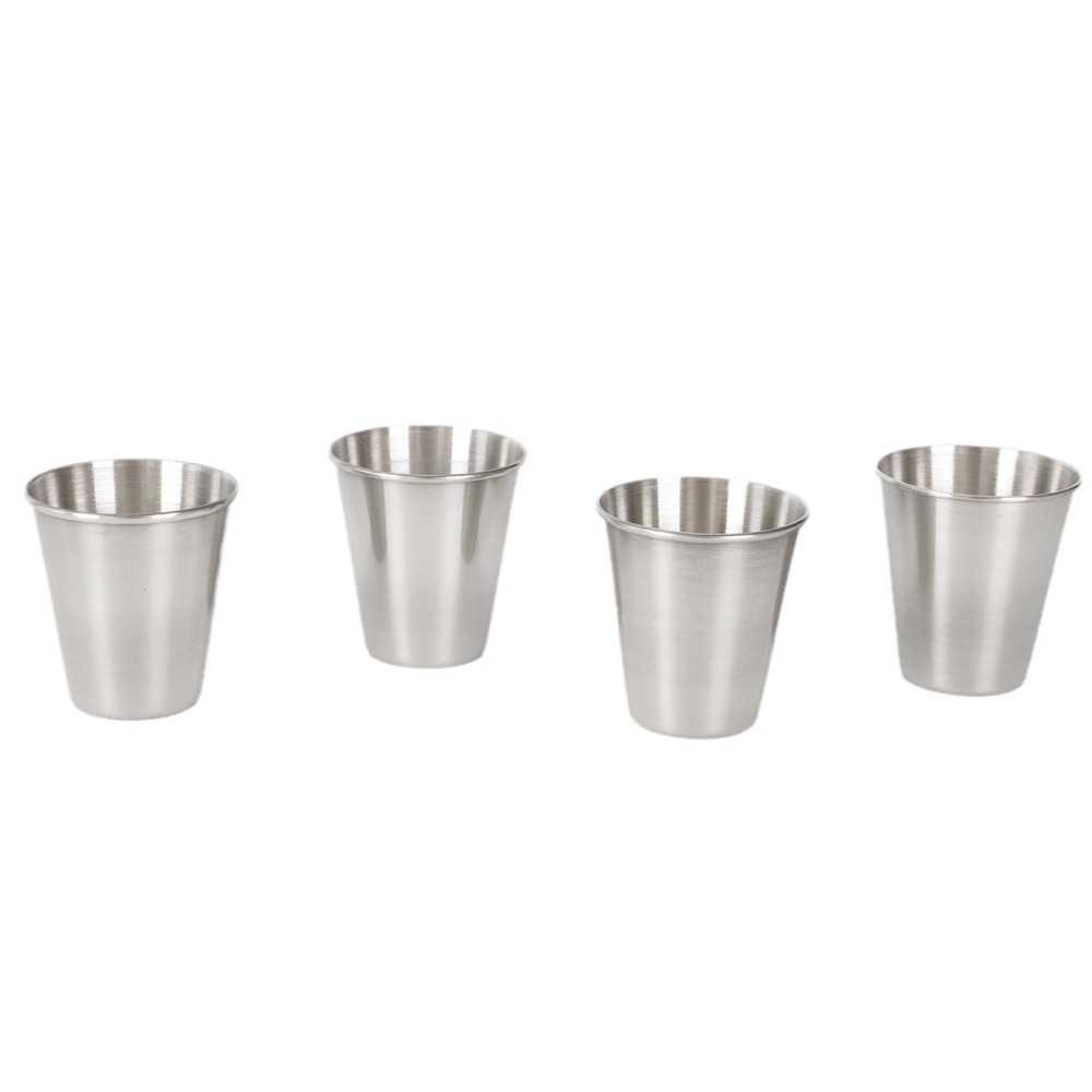 Factory Direct supply outdoor camping 70ml stainless steel wine glass spirits Glass 4 white wine glass wholesale portable cup cover