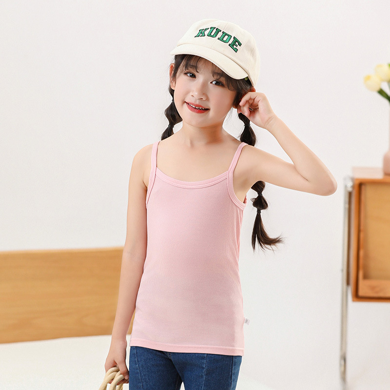 Small and medium-sized children's new children's vest wholesale modal girls sling top sweat-absorbent breathable baby vest summer